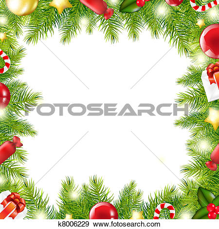 Clip Art of Christmas Border k0646292 - Search Clipart, Illustration Posters, Drawings, and EPS Vector Graphics Images - k0646292.jpg