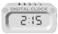 Clip Art of Digital Clocks u0026amp; Time
