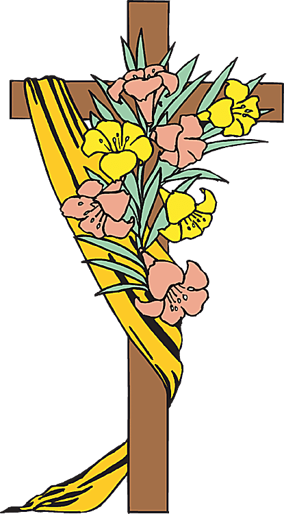 Clip Art of Easter Cross 4