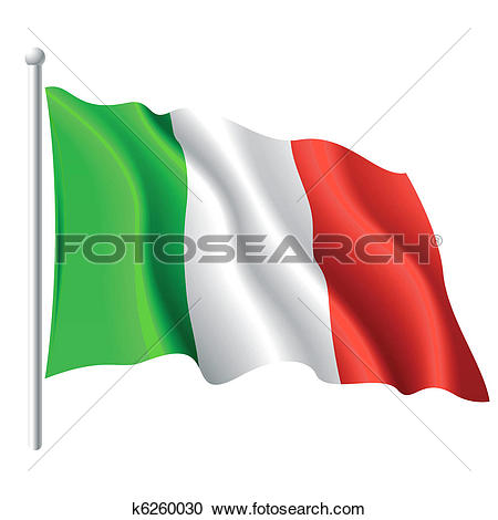 Clip Art of Italian flag. k8044056 - Search Clipart, Illustration Posters, Drawings, and EPS Vector Graphics Images - k8044056.eps