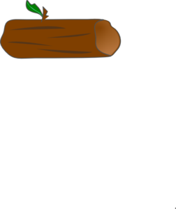 Brown Log Sketch Clipart 13 C