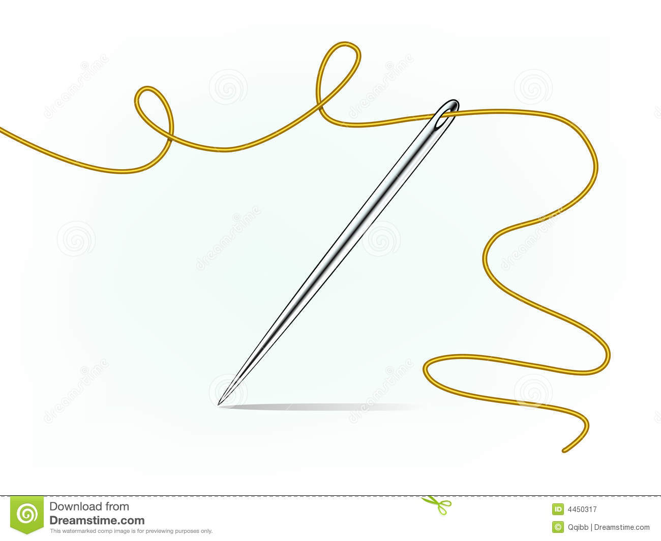 Clip-art of needle and thread