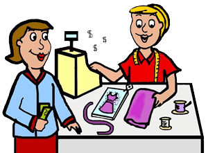 Clip Art of Someone Buying Cl - Buy Clipart