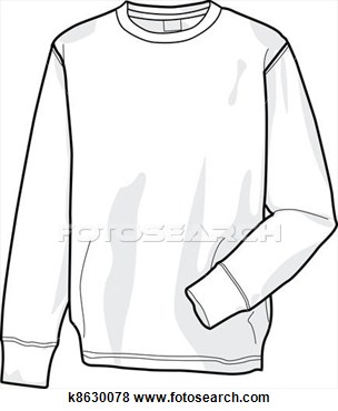 Clip Art Of Sweatshirt K86300 - Sweatshirt Clipart