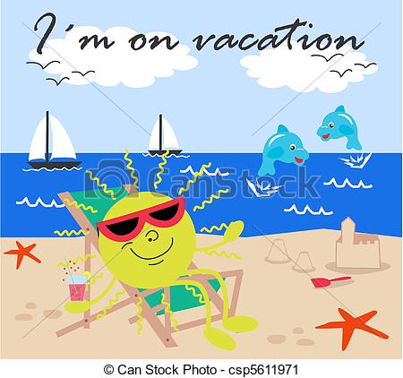 Clip Art Of Vacation Im On Va