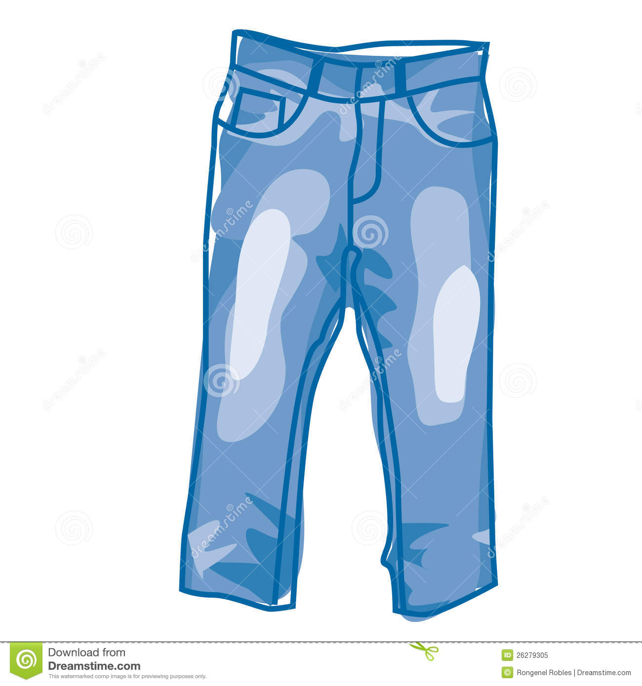 Clip Art Old Jeans Clipart