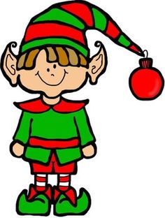 Elf With Candycane Clip Art