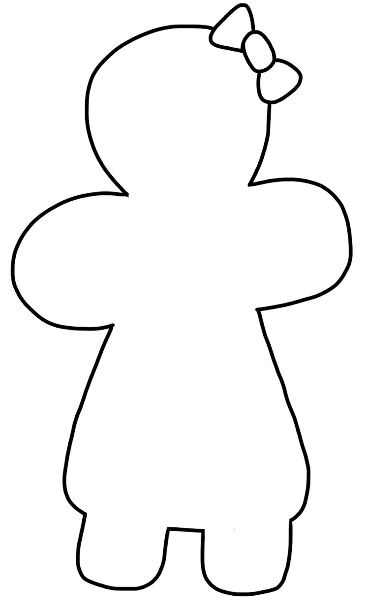 Clip art outline of a person .