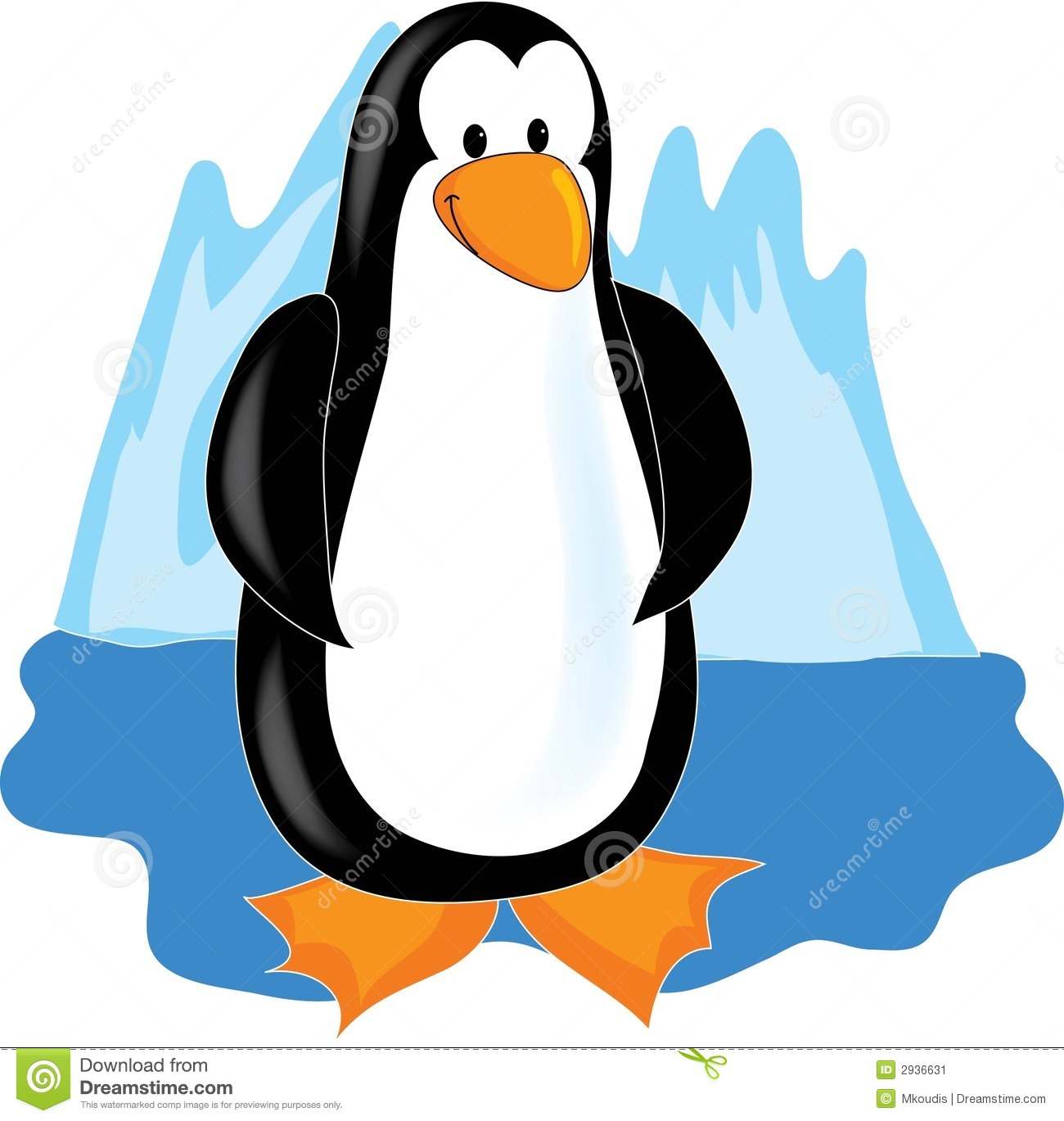 Clip Art Penguins in Antarctica