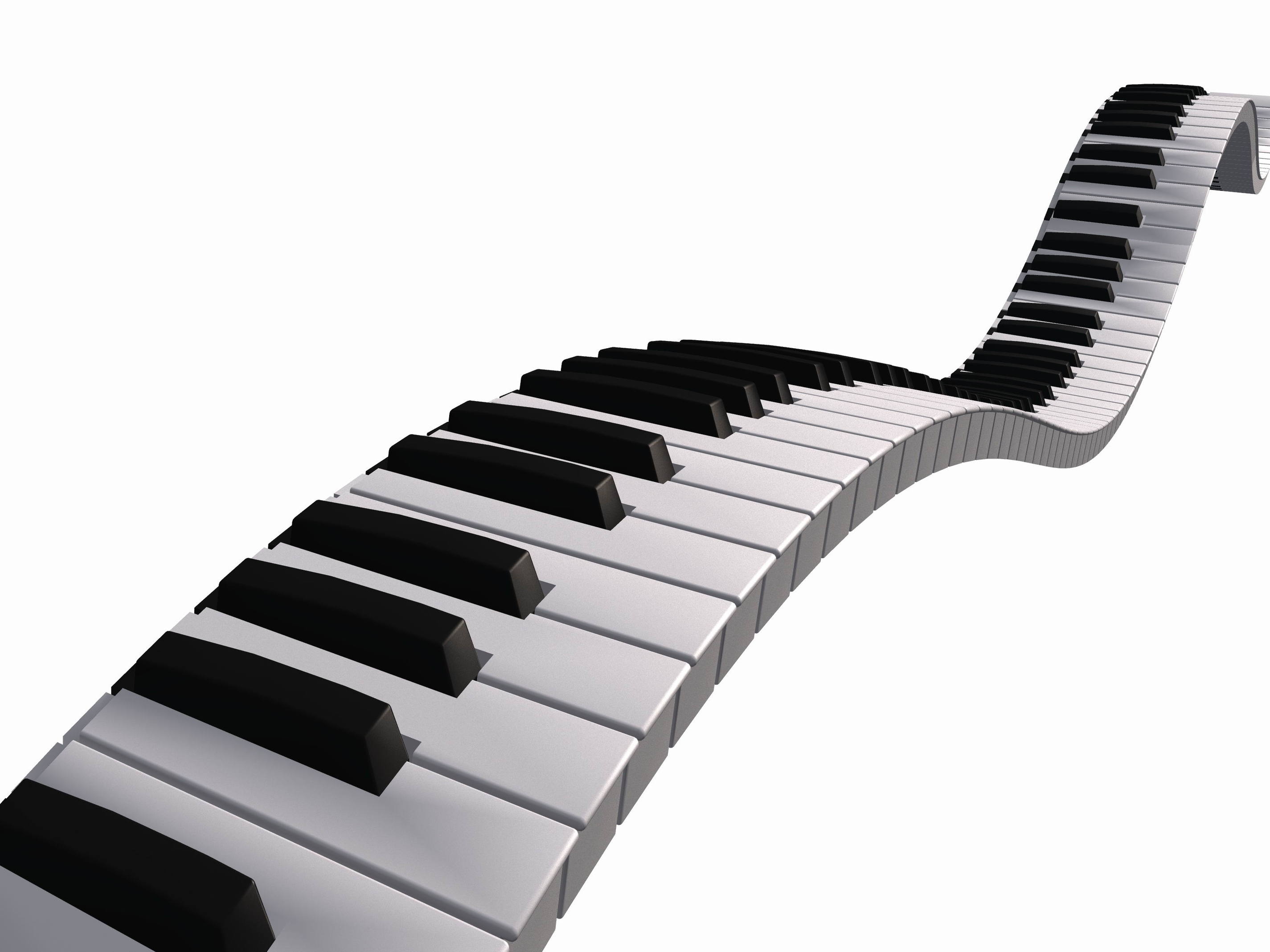 Wavy piano keyboard clipart -