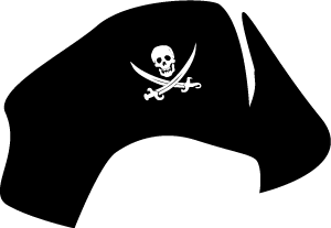 pirate hat clipart black .