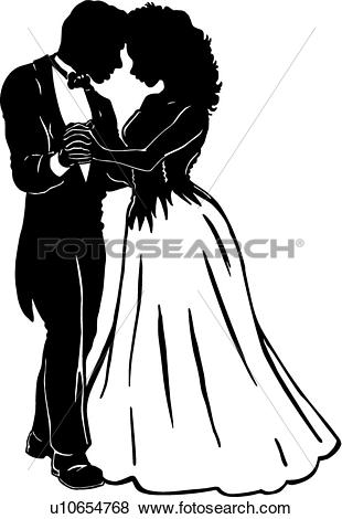 Clip Art - Prom Couple . Fotosearch - Search Clipart, Illustration Posters, Drawings,
