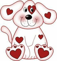 Clip Art Puppy Valentine .