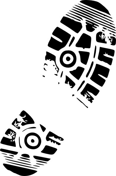 clip art running shoes | Running Shoe Print For Track clip art - vector clip art