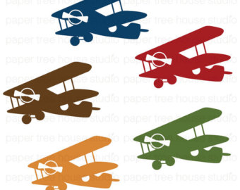 Clip Art Set - Airplanes .