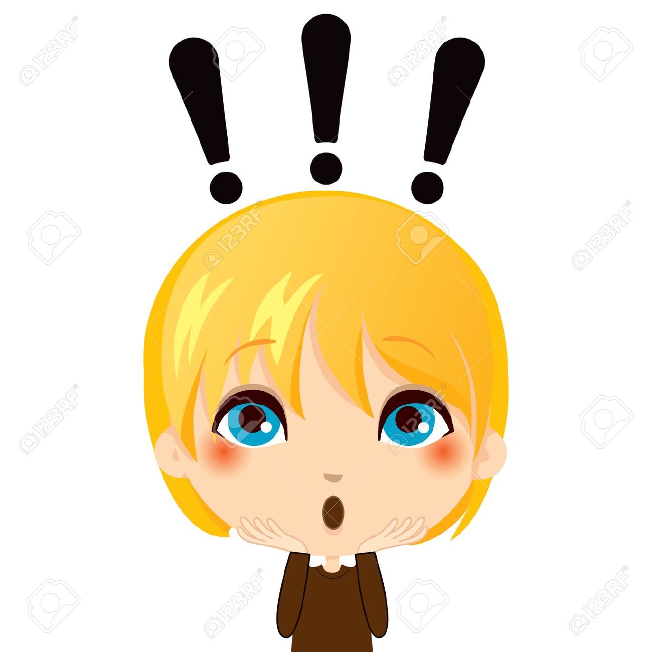 Surprised Face Clipart Kid