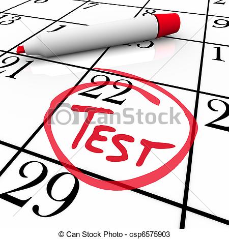 Clip Art Test Clipart exam illustrations and clipart 35192 royalty free test day circled on calendar