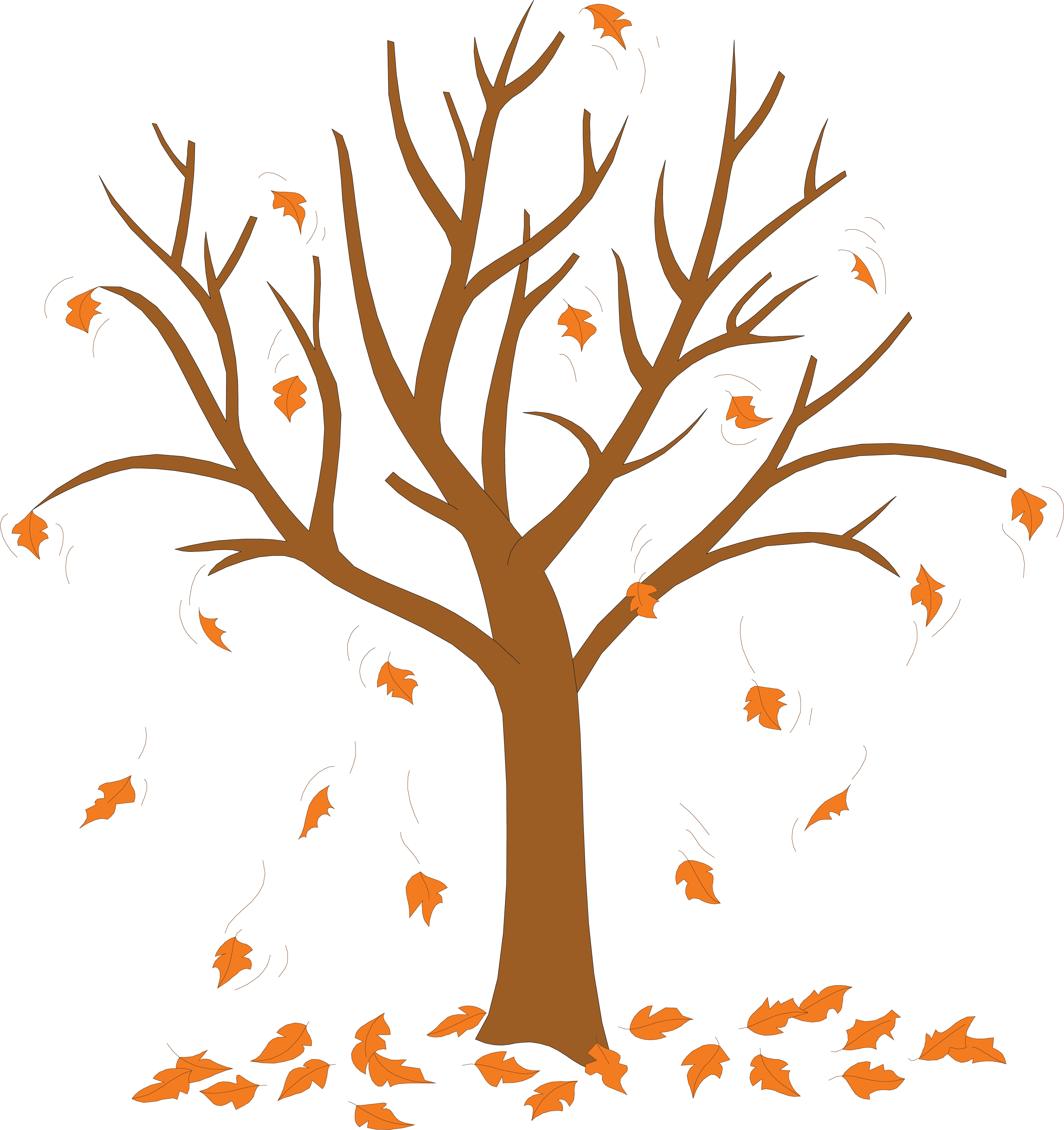 ... Clip Art Tree With Falling Leaves Clipart ...