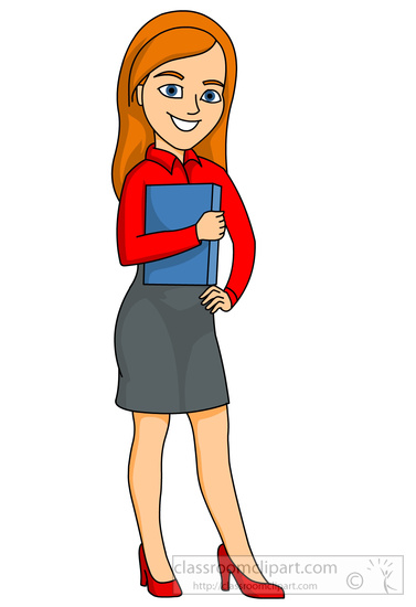 Woman lady in red clip art fr