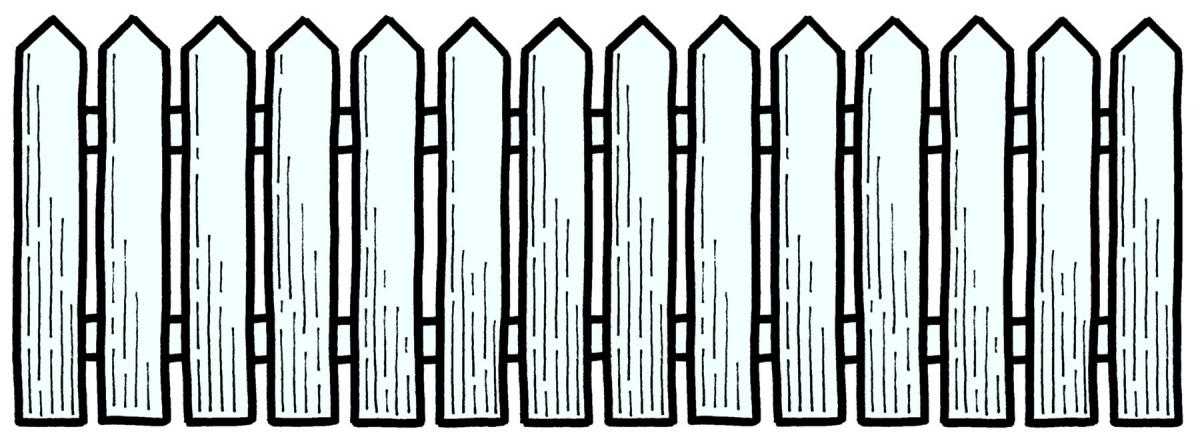white picket fence clipart. F