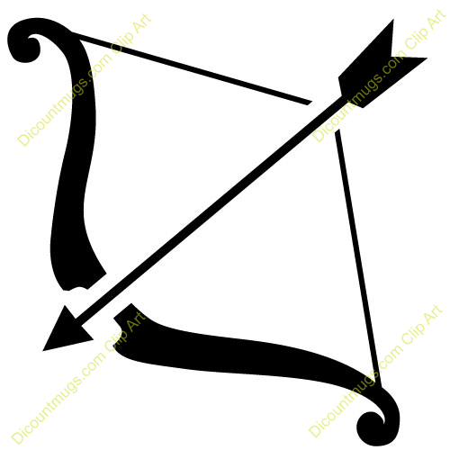 Clipart 11520 Bow And Arrow Bow And Arrow Mugs T Shirts Picture