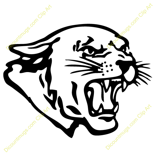 Clipart 12325 Panther Head Panther Head Mugs T Shirts Picture