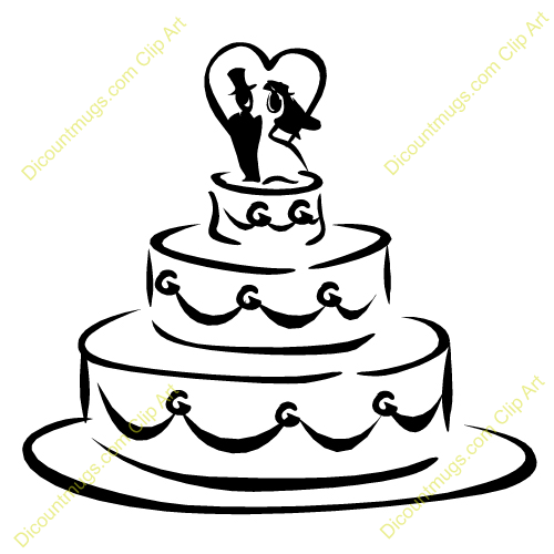 Clipart 12518 Wedding Cake We - Wedding Cake Clipart