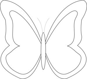 Clipart butterfly outline cli