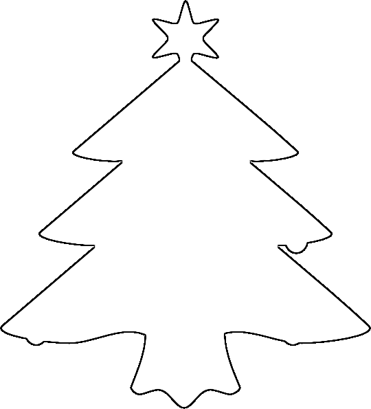 clipart christmas tree outline