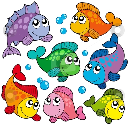 Clipart Cute Fish Blue And Ye