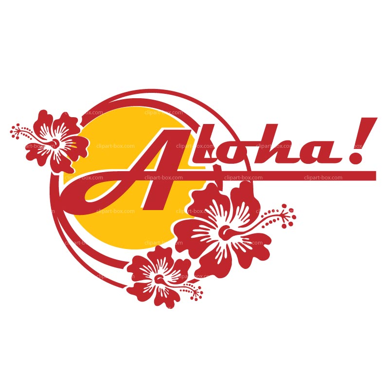 Clipart Aloha Sticker Royalty Free Vector Design