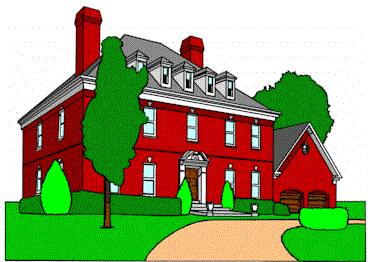 Clipart And Animated Houses B - Mansion Clipart