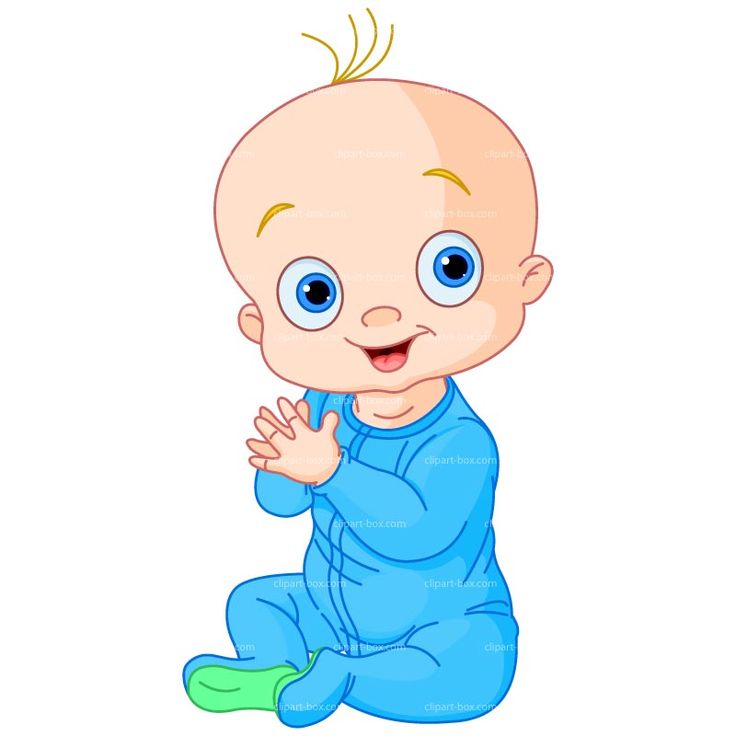 CLIPART BABY BOY CLAPPING | Royalty free vector design