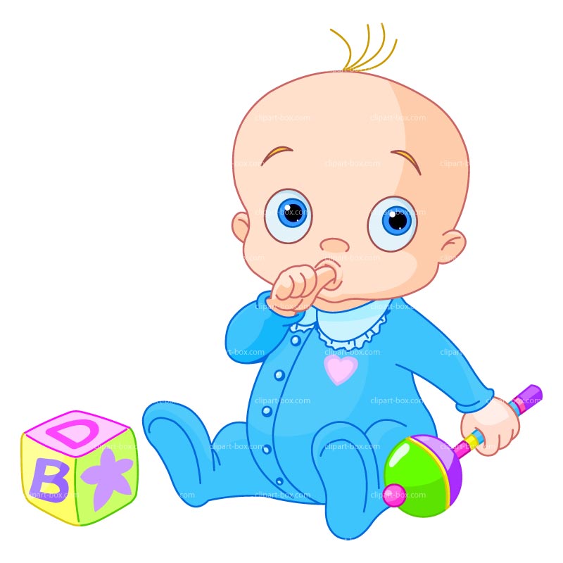 Clipart Baby Boy With Toys Royalty Free Vector Design
