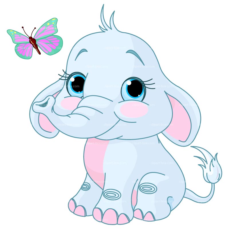 Clipart Baby Elephant Royalty Free Vector Design