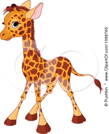 Clipart Baby Giraffe Standing - Www Clipartof Com