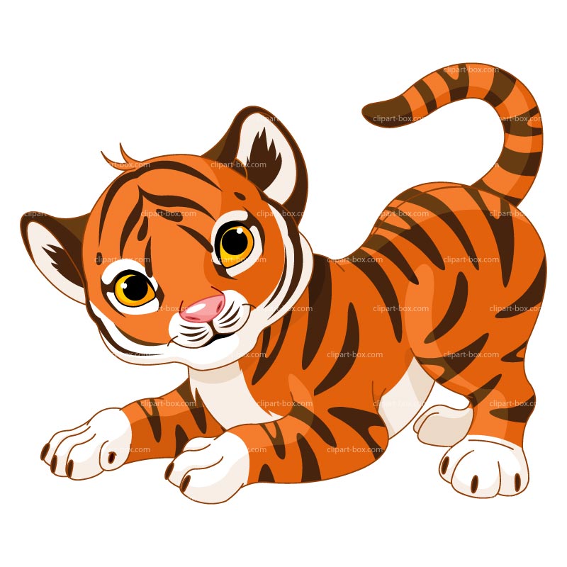CLIPART BABY TIGER PLAYING