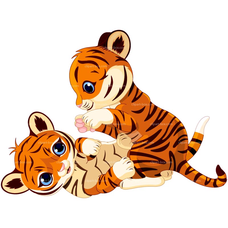 Clipart Baby Tigers Playing R - Baby Tiger Clipart