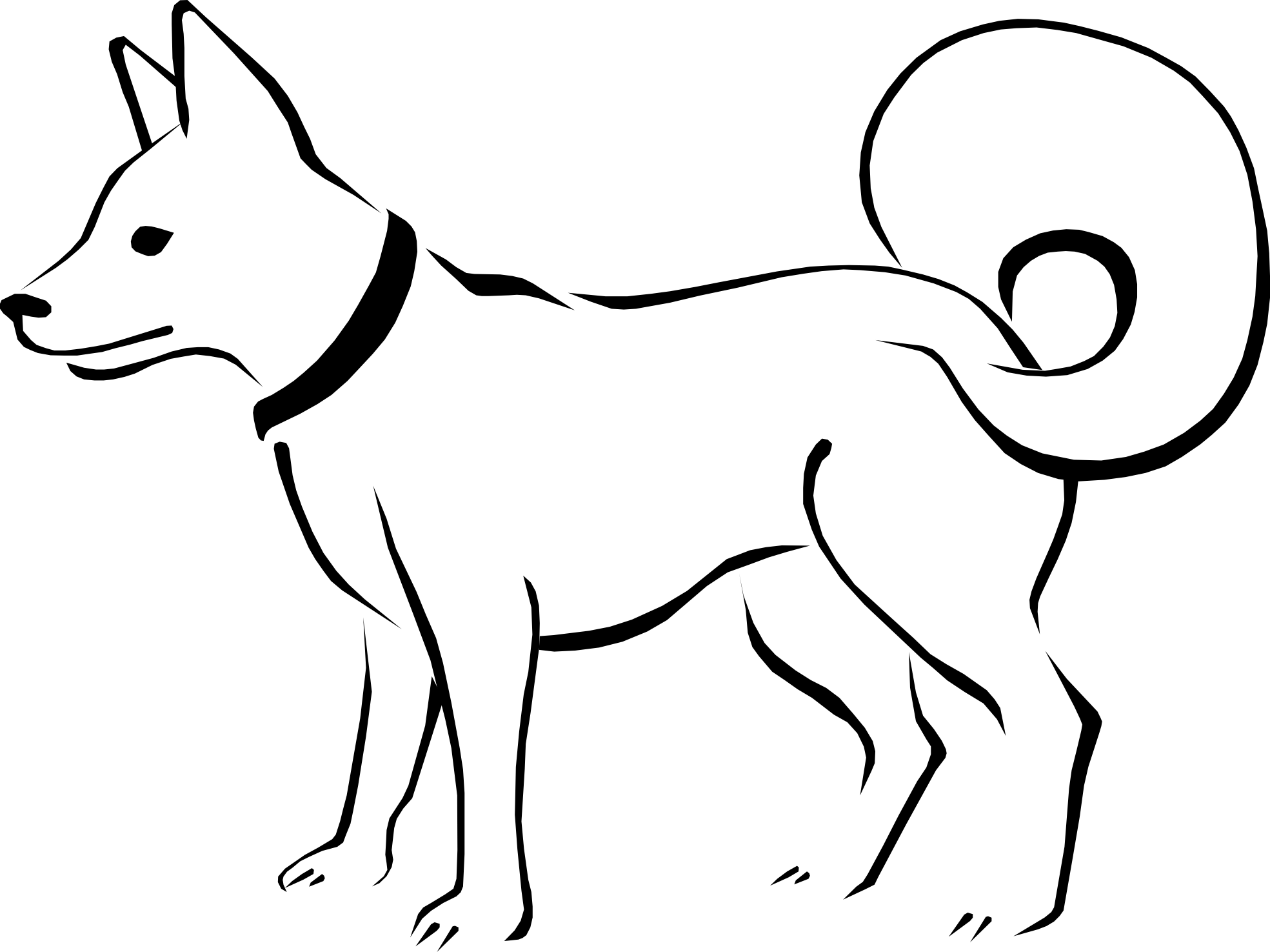 Clipart Black And White Dog C - Puppy Clipart Black And White