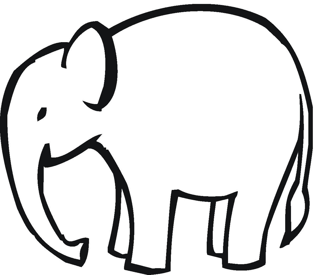 Clipart Black And White Elephant Head Outline Mama Clipart Elephant
