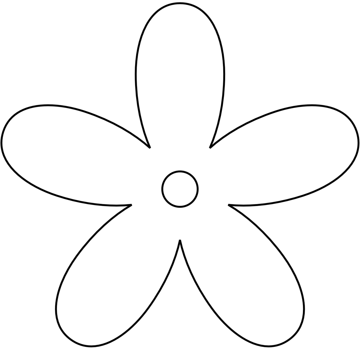 Clipart black and white flower - ClipartFox