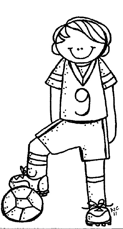 soccer player clipart black a