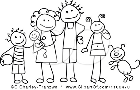 Clipart Black And White Stick - Free Family Clipart