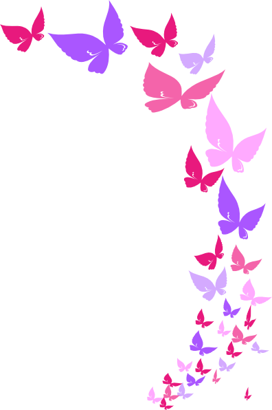 ... Clipart Borders; Rainbow butterfly clipart transparent ...