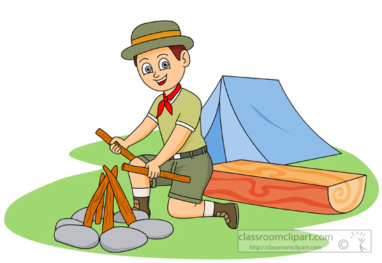 Outdoors Boy Scout With Backp