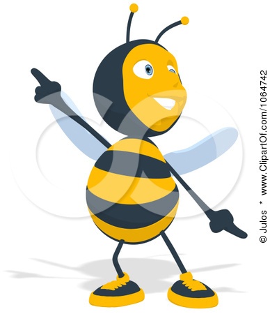 Clipart Cartoon Bee Dancing - Royalty Free CGI Illustration by Julos