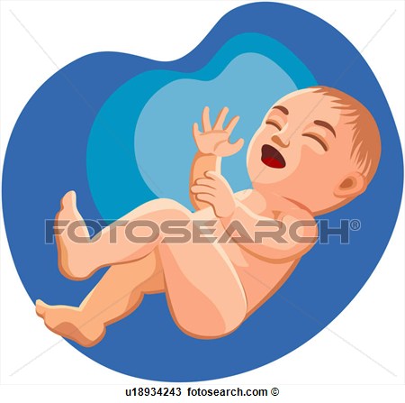 Clipart Character Week 0 4 Suckling Newborn Baby Fotosearch
