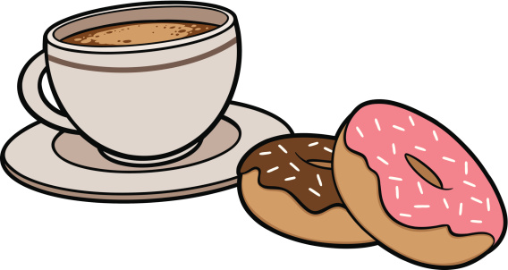 ... Clipart coffee and donuts - Coffee And Donuts Clipart