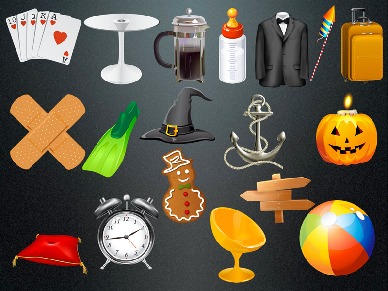 Clipart Collection for Keynote, Pages, Numbers or Powerpoint, Word and Excel.