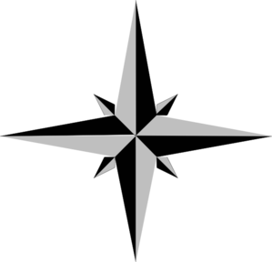 Clipart compass north; Gray C - North Star Clip Art